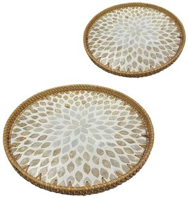 Δίσκοι Σερβιρίσματος (Σετ 2Τμχ) DWMA1007 30/35cm Multi Espiel Rattan