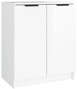 vidaXL Παπουτσοθήκη Γυαλιστερό Λευκό 59x35x70 εκ. Επεξεργασμένο Ξύλο