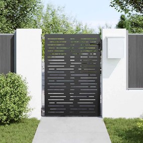 vidaXL Πύλη Κήπου 85 x 125 cm Ατσάλι με Επικάλυψη Πούδρας Κλειδώσιμο