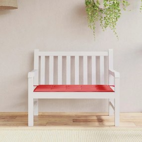 vidaXL Μαξιλάρι Πάγκου Κήπου Κόκκινο 120x50x4 εκ. Ύφασμα Oxford