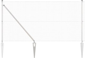 vidaXL Welded Wire Fence με 13 Πάσσαλους με Ακίδες 1.2 x 50 μ Γαλβανισμένος Χάλυβας