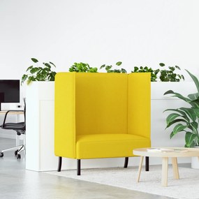 vidaXL Καναπές Highback Ανοιχτό Κίτρινο 109x56x121 εκ. Υφάσματος