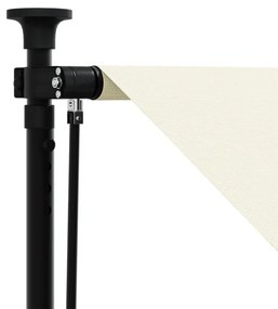 VidaXL Τέντα Συρόμενη Κρεμ 400 x 150 εκ. από Ύφασμα και Ατσάλι