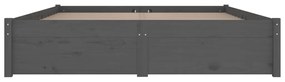 vidaXL Πλαίσιο Κρεβατιού Συρτάρια Γκρι 180 x 200 εκ Super King Size