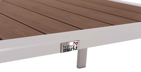 Τραπεζάκι Ξαπλώστρας BENTRY Αλουμίνιο Λευκό - Polywood 100x56x35Υ εκ. 100x56x35 εκ.
