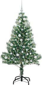 vidaXL Τεχνητό Δέντρο Χριστουγέννων με Χιόνι και Φώτα LED 150 cm