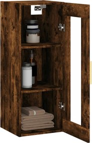 vidaXL Ντουλάπι Τοίχου Καπνιστή Δρυς 34,5 x 34 x 90 εκ.