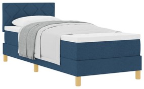 vidaXL Κρεβάτι με Στρώμα Μπλε 80x200 cm Ύφασμα