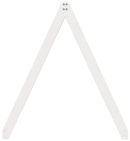 vidaXL Οροφή Κρεβατιού Παιδική Λευκό 209x85,5x88 εκ. Μασίφ Ξύλο Πεύκου