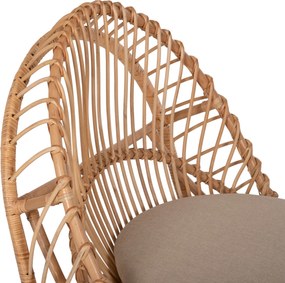 ΠΟΛΥΘΡΟΝΑ ENTROPY HM9840.01 RATTAN ΦΥΣΙΚΟ ΜΕ ΕΚΡΟΥ ΜΑΞΙΛΑΡΙ 80x97x85Υεκ.