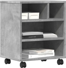 vidaXL Βάση Εκτυπωτή με Ρόδες Γκρι Σκυρ. 41 x 32 x 48 εκ.
