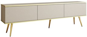 Έπιπλο τηλεόρασης ORO_MDF Μπεζ +Χρυσό 175x53x32cm