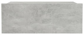 Κομοδίνο Κρεμαστό Γκρι Σκυροδέματος 40x30x15 εκ. Μοριοσανίδα - Γκρι