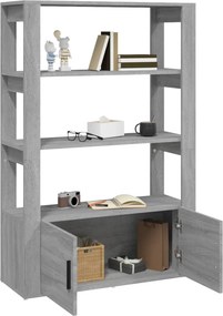 vidaXL Ντουλάπι Γκρι Sonoma 80x30x119,5 εκ. από Επεξεργασμένο Ξύλο