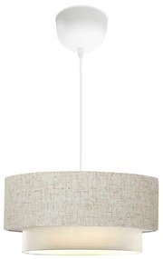 Φωτιστικό οροφής Sombre pakoworld ύφασμα σε κρεμα χρώμα Φ30x15εκ