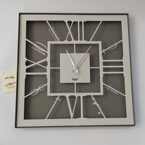 Ρολόι τοίχου 50x50εκ Tauro avorio,χάλυβας,Arti e Mestieri
