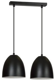 Κρεμαστό Φωτιστικό Οροφής 2xE27 Ατσάλι LENOX Made in Poland Emibig-391/2-Μαύρο-Λευκό 391/2