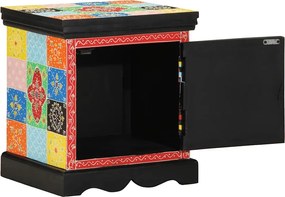 vidaXL Κομοδίνο Πολύχρωμο 40x35x45 cm από μασίφ ξύλο Mango