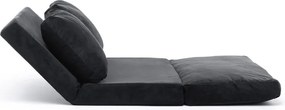 Διθέσιος Καναπές Κρεβάτι Μαύρο DIVIR 68x120x62