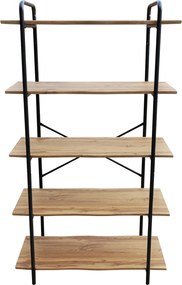 Ραφιέρα ArteLibre EVORA Φυσικό/Μαύρο MDF/Μέταλλο 80x34x144cm