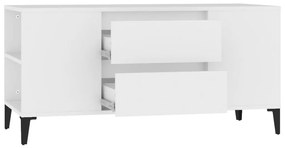 vidaXL Έπιπλο Τηλεόρασης Λευκό 102 x 44,5 x 50 εκ. Επεξεργασμένο Ξύλο