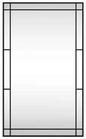 Καθρέφτης Ορθογώνιος Μαύρος 60 x 100 εκ. από Σίδερο - Μαύρο