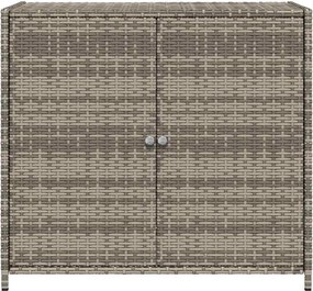 vidaXL Ντουλάπι Αποθήκευσης Κήπου Γκρι 83x45x76 εκ. από Συνθ. Ρατάν