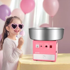 VEVOR Commercial Cotton Candy Machine Sugar Floss Maker 1000W for Party Pink