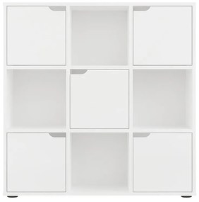 Βιβλιοθήκη Bookel σε λευκή απόχρωση 88.5x27.5x89.3εκ 88.5x27.5x89.3 εκ.