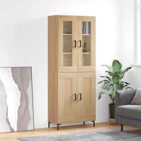 vidaXL Ντουλάπι Sonoma δρυς 69,5 x 34 x 180 εκ. από Επεξεργασμένο Ξύλο