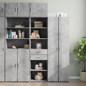 Ντουλάπι Αποθήκευσης Στενό Γκρι 50x42,5x225 εκ. Επεξεργ. Ξύλο - Γκρι