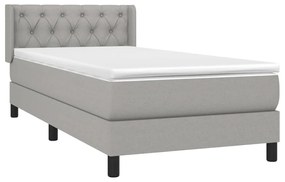 ΚΡΕΒΑΤΙ BOXSPRING ΜΕ ΣΤΡΩΜΑ ΑΝΟΙΧΤΟ ΓΚΡΙ 80X200 ΕΚ. ΥΦΑΣΜΑΤΙΝΟ 3129905