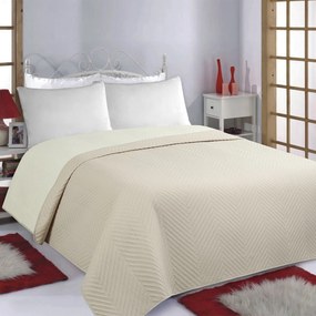 Κουβερλί Μονό (170x220) 2 Όψεων Silk Fashion Bones Beige-Ivory