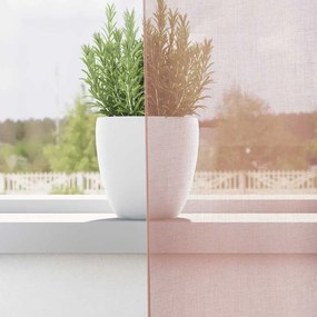 vidaXL Κουρτίνες Voile με ροδέλες 2 τεμάχια Ροζ 140x300 εκ.