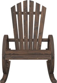 vidaXL Πολυθρόνες Κουνιστές Adirondack 2 τεμ. από Μασίφ Ξύλο Ελάτης