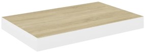 vidaXL Ράφια Τοίχου 2 τεμ. Δρυς/Άσπρο 50x23x3,8 εκ. MDF