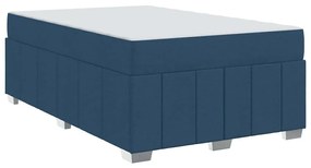 vidaXL Σκελετός Κρεβατιού με στρώμα Μπλε 120 x 200 cm ύφασμα