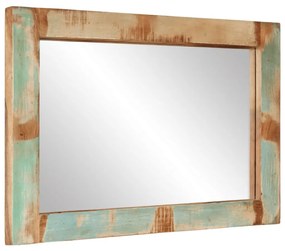 Καθρέφτης 70 x 50 εκ. από Μασίφ Ανακυκλωμένο Ξύλο και Γυαλί - Πολύχρωμο