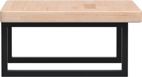 vidaXL Ράφι Νιπτήρα Τοίχου από Ατσάλι / Μασίφ Ξύλο Δρυός