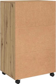 vidaXL Ντουλάπι Τροχήλατο Αρτισιανή Δρυς 55x40x91 εκ. από Επεξ. Ξύλο