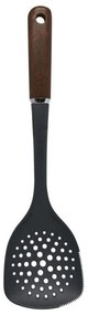 Κουτάλα Τρυπητή  Με Ξύλινη Λαβή 809677 38x9,3cm Black Ankor Plastic