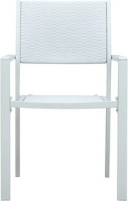 vidaXL Σετ Τραπεζαρίας Κήπου 7 Τεμαχίων Μαύρο και Λευκό