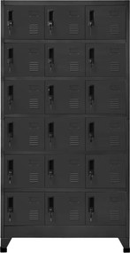 vidaXL Φοριαμός Ανθρακί 90 x 40 x 180 εκ. Ατσάλινος