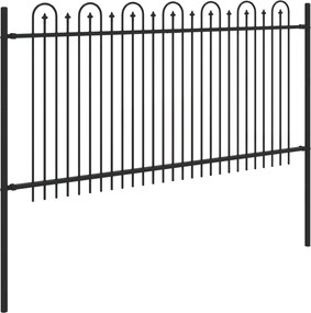 vidaXL Φράχτης Καμάρας με Άκρες DRONTEN 200 x 150 cm Μαύρο