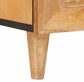vidaXL Ντουλάπι TV Ανοιχτό καφέ 100 x 33 x 46 εκ Μασίφ ξύλο μάνγκο