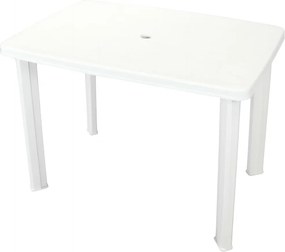 vidaXL Τραπέζι Κήπου Λευκό 101 x 68 x 72 εκ. Πλαστικό