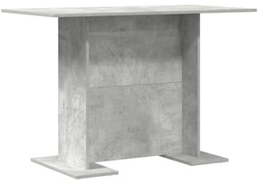 vidaXL Τραπεζαρία Σκυρόδεμα Γκρι 110x60x75 εκ Επεξεργασμένο Ξύλο