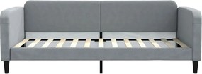 vidaXL Καναπές Κρεβάτι Συρόμενος Αν. Γκρι 100 x 200 εκ. Ύφασμα