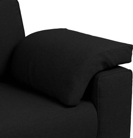 vidaXL 3-Θέσιος καναπές Μαύρο 220 cm ύφασμα