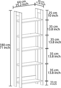 Βιβλιοθήκη Δρυς COUNTRY 64x30x180